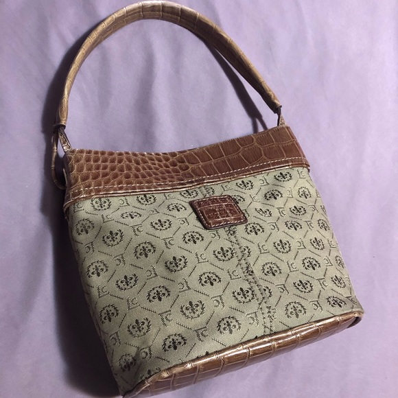 Liz Claiborne Faux Croc Top Handle Bag - Picture 12 of 12